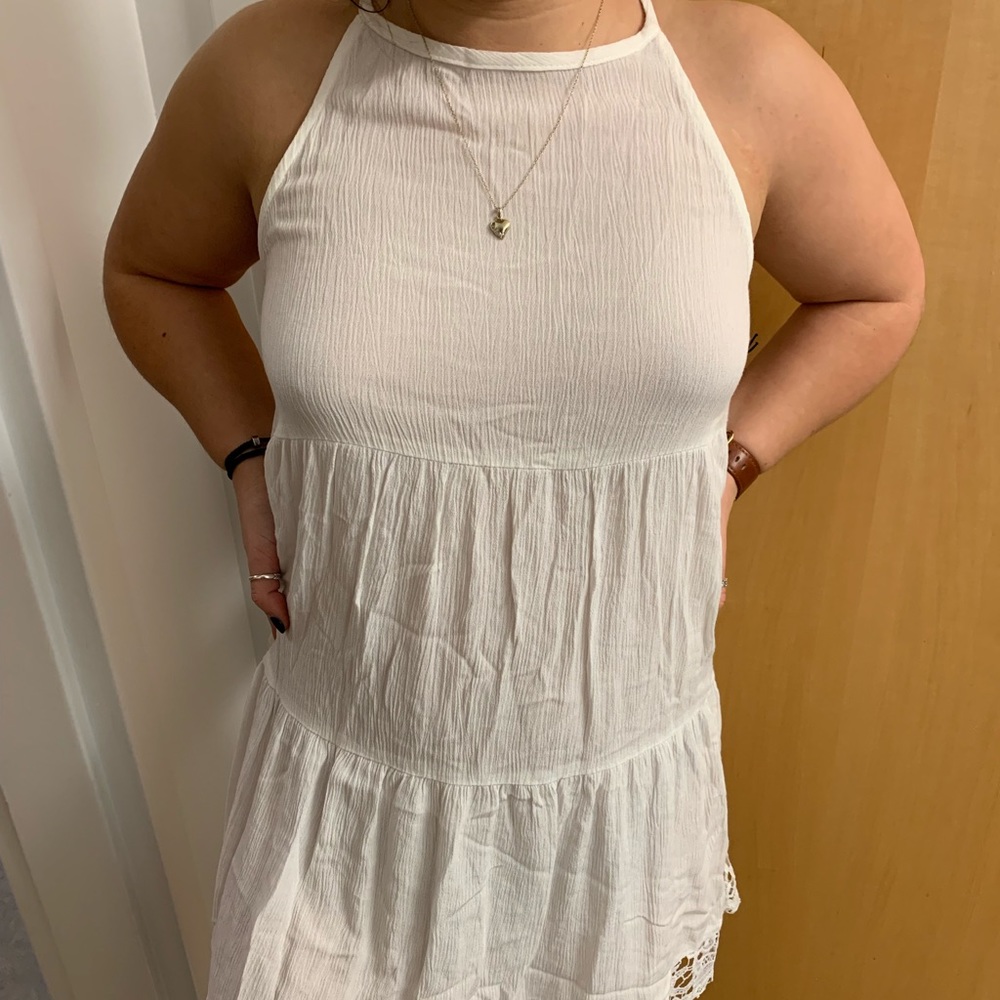 Kendall and Kylie white lace dress
